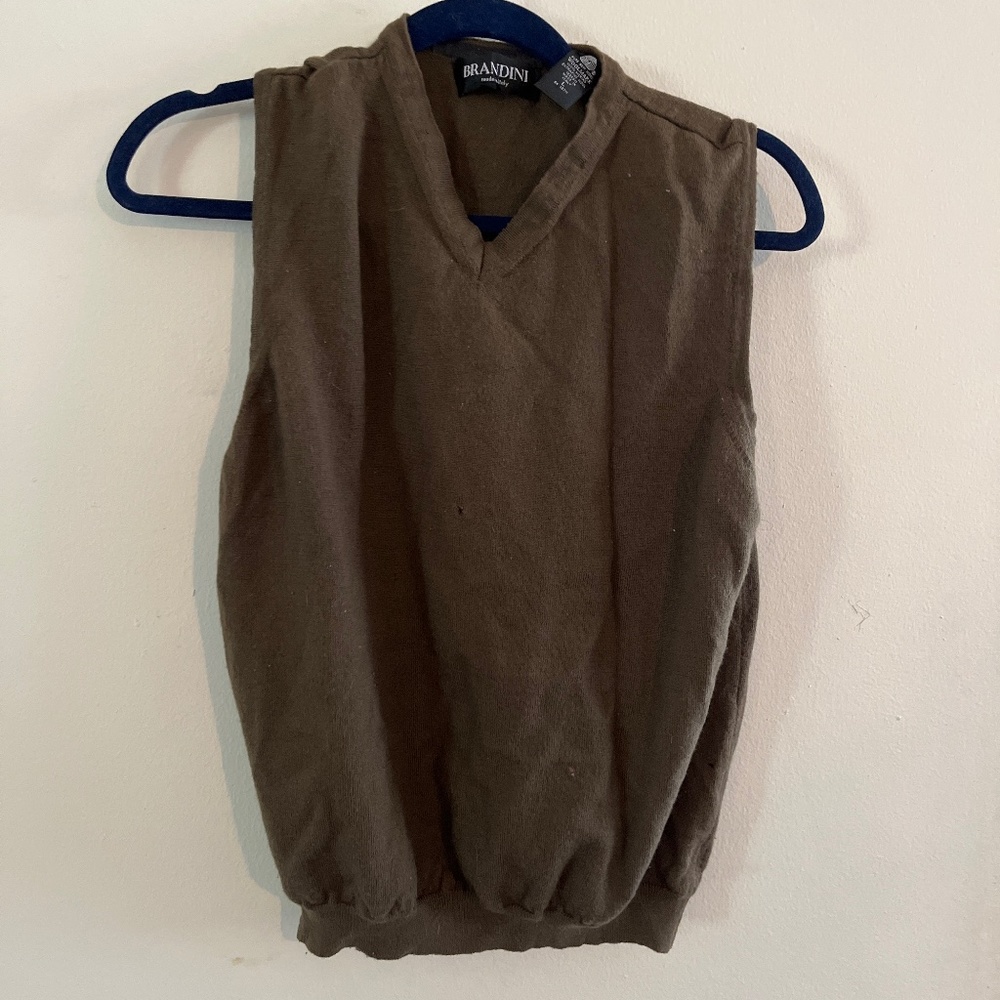 Brandini brown wool vest sweater